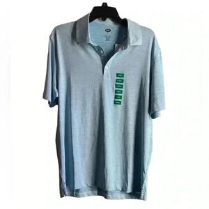 NWT Berkley Jensen Sky blue golf polo shirt Quick dry Easy Care Size Large